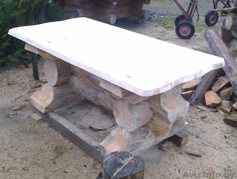 СТОЛ САДОВЫЙ, РУБЛЕННЫЙ. - Изображение #1, Объявление #1341828