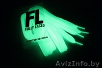 Шнурки светящиеся FULLY LACED GLOW IN THE DARK FLAT LACES NIKE AIR YEEZY - Изображение #1, Объявление #67404