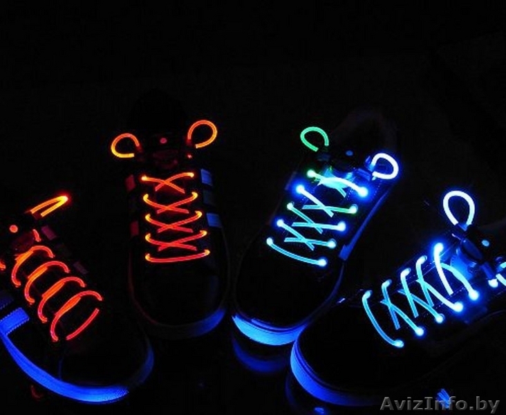 Шнурки светящиеся FULLY LACED GLOW IN THE DARK FLAT LACES NIKE AIR YEEZY - Изображение #3, Объявление #67404