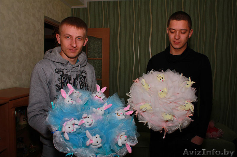 Букеты из мягких игрушек к выписке из Роддома и любому празднику в Пинске. - Изображение #1, Объявление #1170879